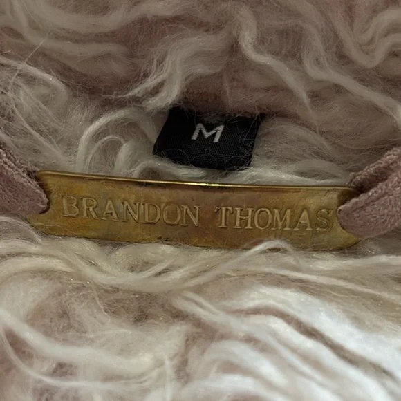 Brandon Thomas Blush Teddy Jacket with Faux Fur Trim - Picture 4 of 6